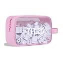Mahjong Tile Bag with Zipper,Holds 166 Tiles (1.2"), Pink