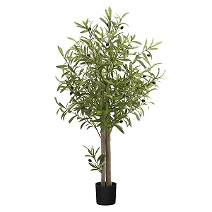 maia shop - 3ft 5in artificial olive tree - indoor faux plant decor