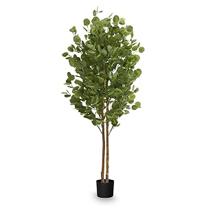 maia shop - 5ft artificial eucalyptus tree - faux indoor plant