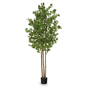 maia shop artificial tree - 6ft eucalyptus plant - indoor decor