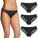 Maidenform Women's Underwear Tangas Pack, 3-Pack, Lace Tanga Underwear Women Pack, Cheeky Smooth & Soft Panties for Women