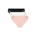 Maidenform Women's Underwear Tangas Pack, 3-Pack, Lace Tanga Underwear Women Pack, Cheeky Smooth & Soft Panties for Women