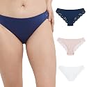 Maidenform Women's Underwear Tangas Pack, 3-Pack, Lace Tanga Underwear Women Pack, Cheeky Smooth & Soft Panties for Women