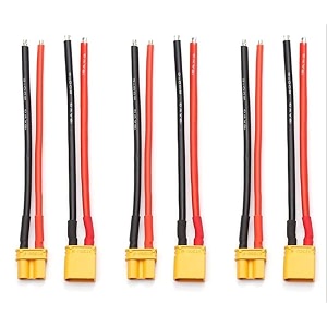 3pairs 15cm amass xt30u xt60h xt90h male female plug connector adapter wire cable with 18awg silicone cable xt30