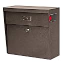 Mail Boss Metro Heavy Duty Locking Wall Mount Mailbox, Galvanized Steel