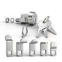 Mailbox Locks with Keys Replacement - 1-Pack L-1172C COMP-X National Mailbox Lock, C9100 Key Lock with 3 Keys & 5 Shaped Locking Plates, Clockwise Operation(ML-01)