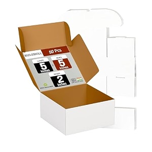 mailer box 5x5x2 pack of 50 white
