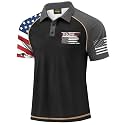Mainfini Men's Patriotic Polo Stretch UPF 50+ Raglan American Golf Shirts