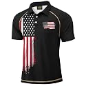 Mainfini Men's Patriotic Polo Stretch UPF 50+ Raglan American Golf Shirts