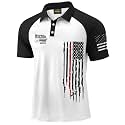 Mainfini Men's Patriotic Polo Stretch UPF 50+ Raglan American Golf Shirts