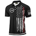 Mainfini Men's Patriotic Polo Stretch UPF 50+ Raglan American Golf Shirts