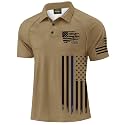 Mainfini Men's Patriotic Polo Stretch UPF 50+ Raglan American Golf Shirts