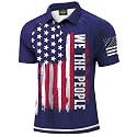 Mainfini Men's Patriotic Polo Stretch UPF 50+ Raglan American Golf Shirts