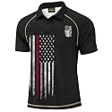 Mainfini Men's Patriotic Polo Stretch UPF 50+ Raglan American Golf Shirts