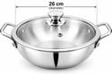 Mainsa Triply Kadhai with Glass Lid Steel