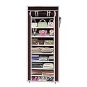 Maison &amp; Cuisine® Collapsible Portable Foldable Wardrobe Storage Shelves Organizer for Clothes Racks Fabric Almirah Non Rustable Iron (9L, Brown) Storage Unit