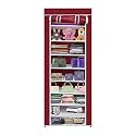 Maison &amp; Cuisine® Collapsible Portable Foldable Wardrobe Storage Shelves Organizer for Clothes Racks Fabric Almirah Non Rustable Iron (9L, Maroon) Storage Unit