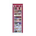 Maison &amp; Cuisine® Collapsible Portable Foldable Wardrobe Storage Shelves Organizer for Clothes Racks Fabric Almirah Non Rustable Iron (10L, Maroon) Storage Unit