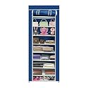 Maison &amp; Cuisine® Collapsible Portable Foldable Wardrobe Storage Shelves Organizer for Clothes Racks Fabric Almirah Non Rustable Iron (9L, Blue) Storage Unit