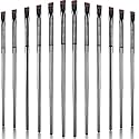 Maitys 12 Pcs Angled Eyebrow Brush Eyeliner Makeup Fine Slanted, Black