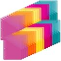 Maitys 50 Pack Binder Pockets 3 Ring, Letter Size 8.5x11,Summer Color