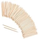 Maitys 500 Pcs Orange Wood Sticks for Nails 4.53 Inch Double Sided Cuticle Pusher Remover Orangewood Sticks Disposable Manicure Pedicure Tool Wooden Cuticle Stick Wax Stick for Facial Hair Removal