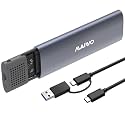 MAIWO M.2 SSD Enclosure 10Gbps for NVMe &amp; SATA,Tool-Free NVMe Enclosure USB C/USB A, M.2 Enclosure Aluminum with 17.71in Cable, SSD Enclosure for M2 2230/2242/2260/2280 M-Key/(B+M) Key-Grey