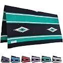 Majestic Ally 36"x 34" Navajo Design Acrylic Saddle Blanket -2.4 lbs (Turquoise Green and Black)