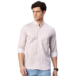 Majestic Man Classic Slim Fit Vertical Striped