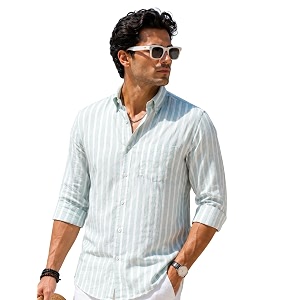 Majestic Man Classic Slim Fit Vertical Striped