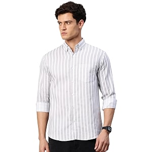 Majestic Man Classic Slim Fit Vertical Striped