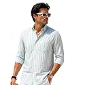 Majestic Man Classic Slim Fit Vertical Striped