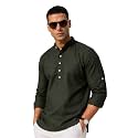 Majestic Man Men39s Pure Cotton Solid Mandarin