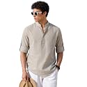 Majestic Man Men39s Pure Cotton Solid Mandarin