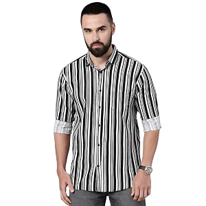 Majestic Man Mens Standard Slim Fit Striped