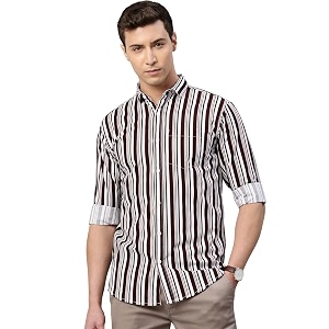Majestic Man Mens Standard Slim Fit Striped