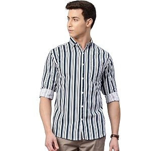 Majestic Man Mens Standard Slim Fit Striped