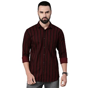Majestic Man Mens Standard Slim Fit Striped
