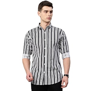 Majestic Man Mens Standard Slim Fit Striped