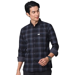 Majestic Man Men Comfort Slim Fit Checked