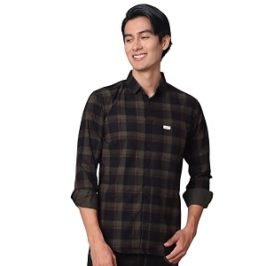 Majestic Man Men Comfort Slim Fit Checked