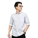 Majestic Man Mens Cotton Linen Striped Full