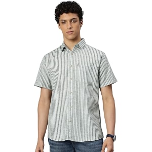 Majestic Man Mens Pure Cotton Striped Half