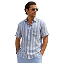 Majestic Man Mens Pure Cotton Striped Half
