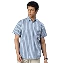 Majestic Man Mens Pure Cotton Striped Half