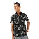 Majestic Man Men’s Slim Fit Pure Cotton Printed Casual Shirt – Short Sleeve | Premium Breathable Fabric | Modern Geometric Design