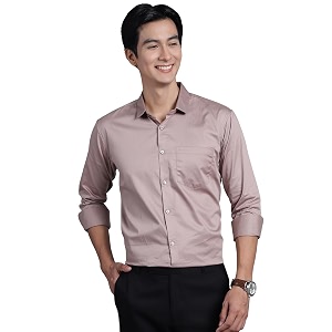 majestic man slim fit satin cotton formal shirt for men