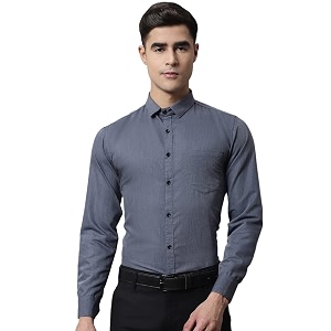 Majestic Man Slim Fit Solid Cotton Blend