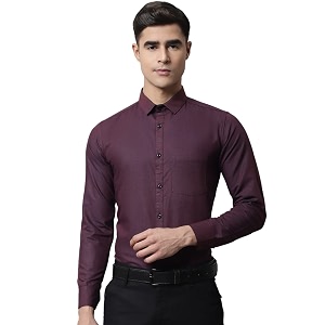 Majestic Man Slim Fit Solid Cotton Blend