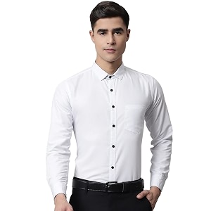 Majestic Man Slim Fit Solid Cotton Blend